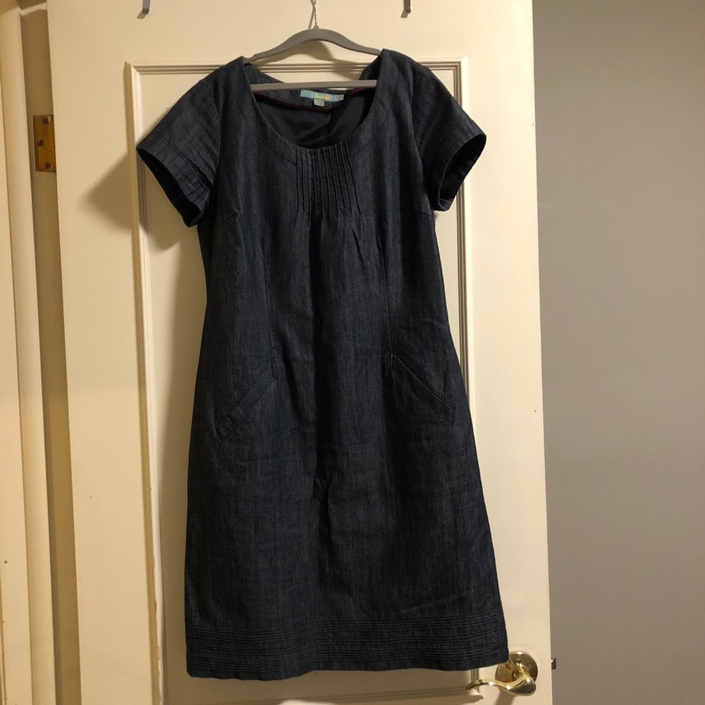Boden mid length denim-like dress